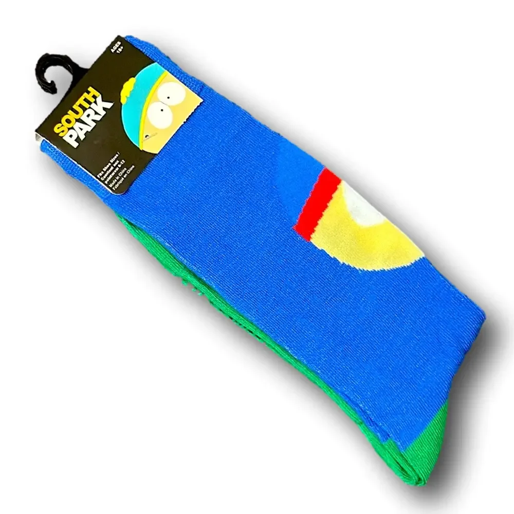 3/$20 South Park Characters Kyle & Stan Funny Novelty Crew Socks - NWT